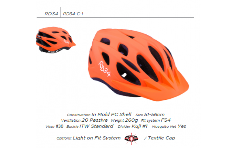 RD34-C-1 One-piece children's bicycle hat